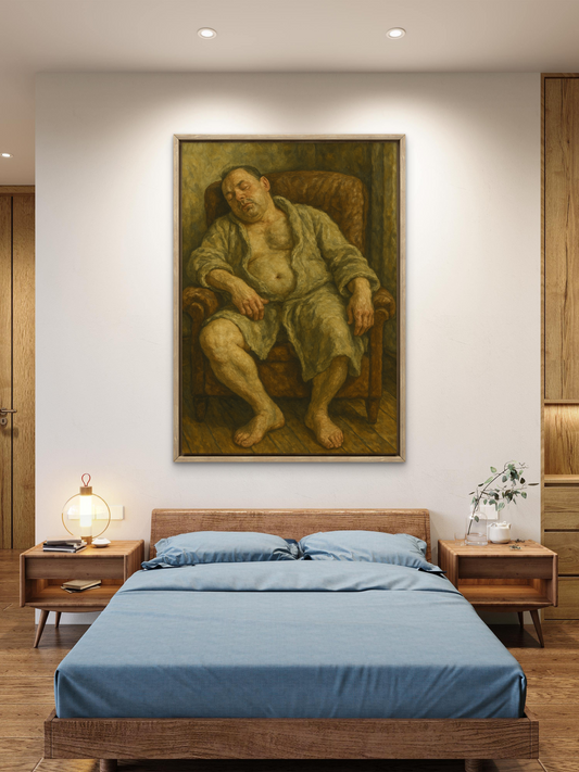 NEW! "Afternoon Snooze," Post-war Figurative Realism.