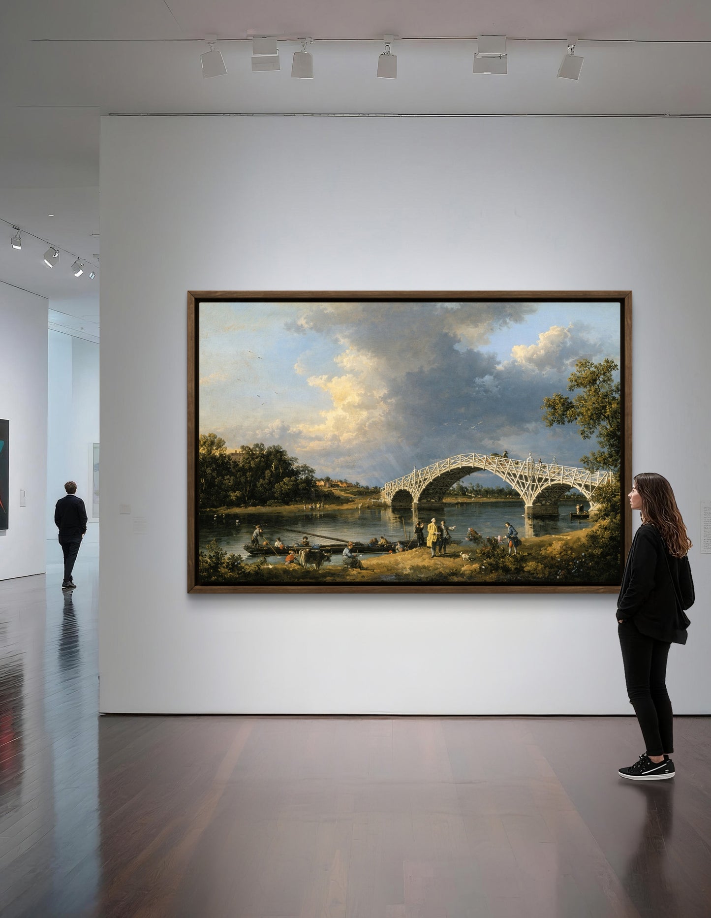 Old Walton Bridge, by Canaletto