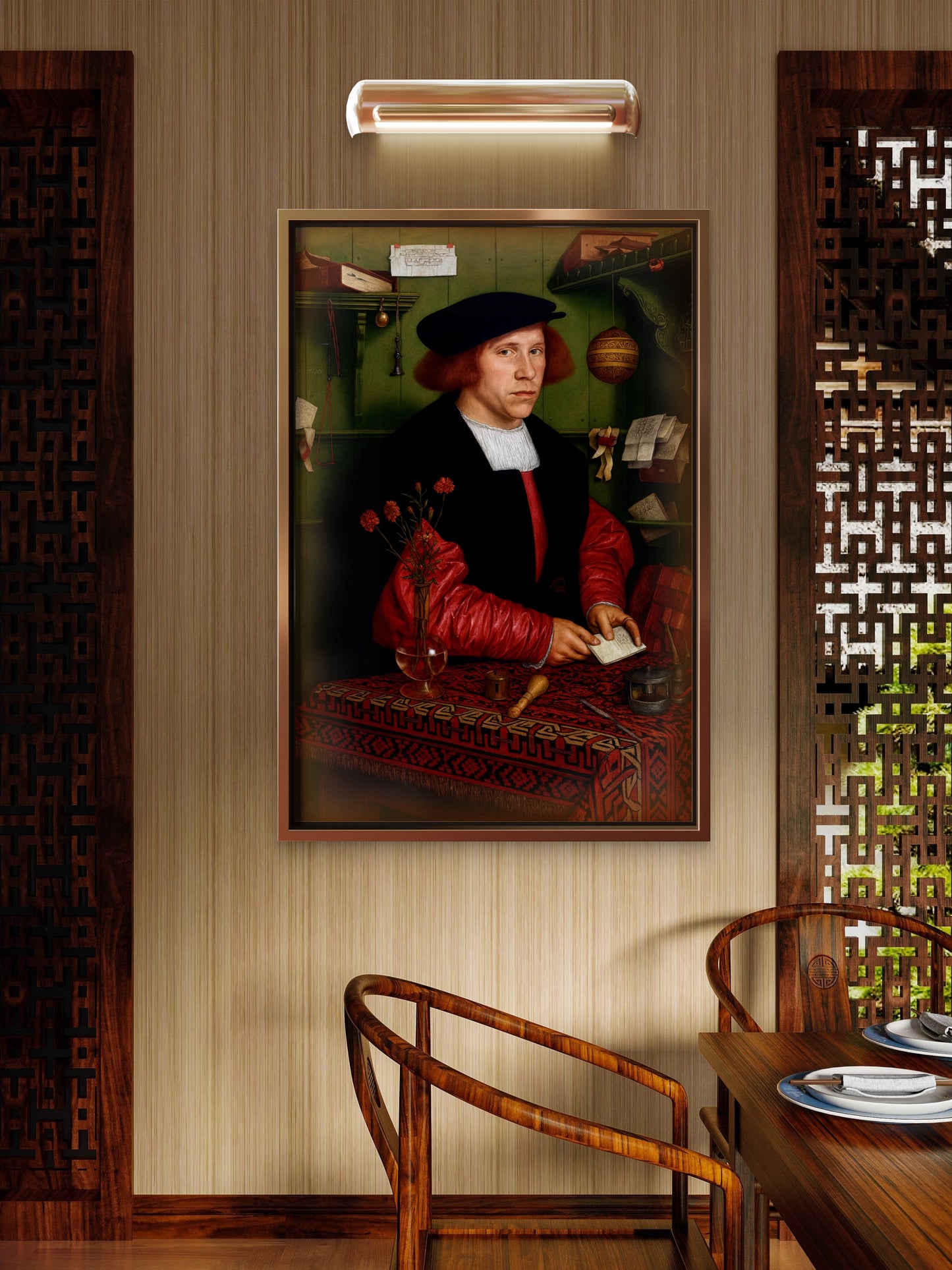 "Portrait of Georg Giese" by Hans Holbein the Younger, 1532.