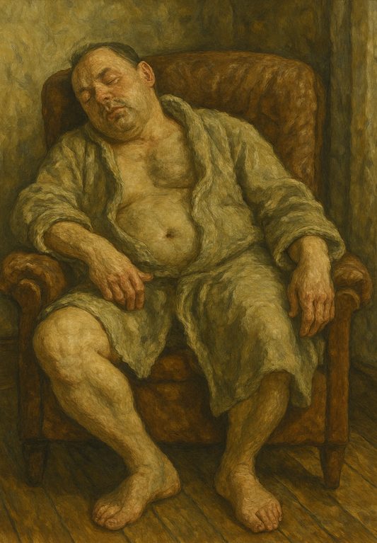 NEW! "Afternoon Snooze," Post-war Figurative Realism.