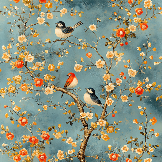 Asia inspired wallpaper design