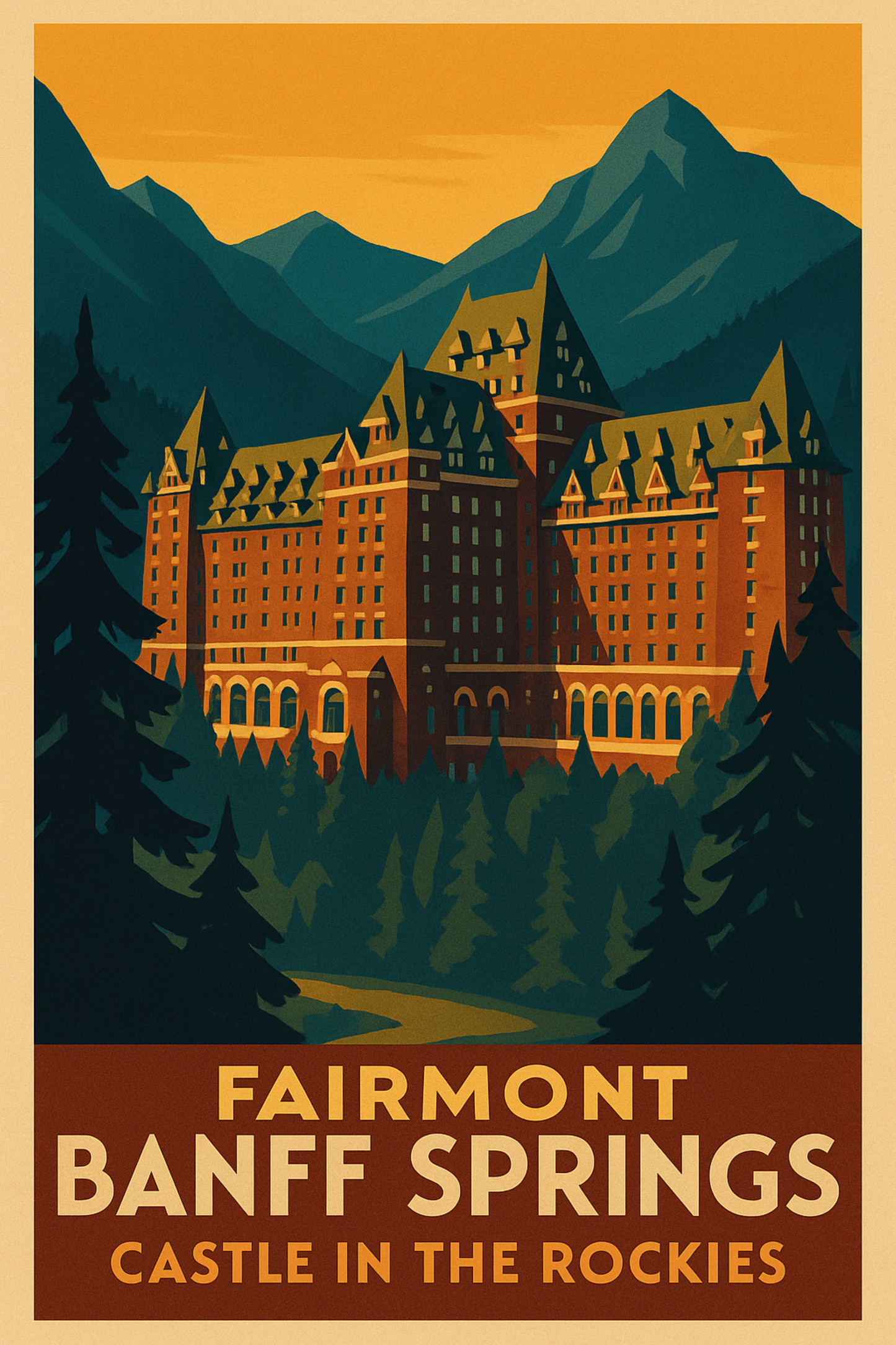 FRAMED & READY TO HANG The Fairmont Banff Springs, Alberta