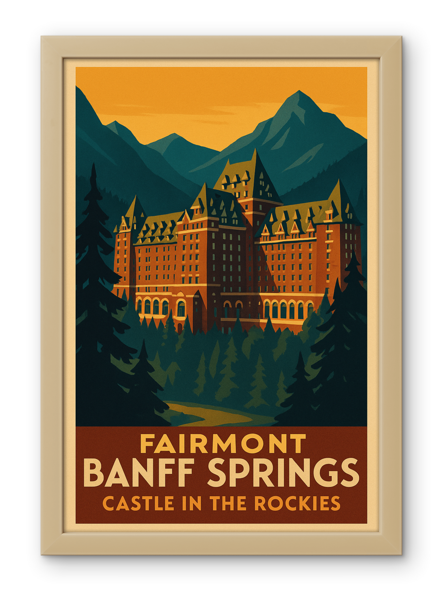 FRAMED & READY TO HANG The Fairmont Banff Springs, Alberta