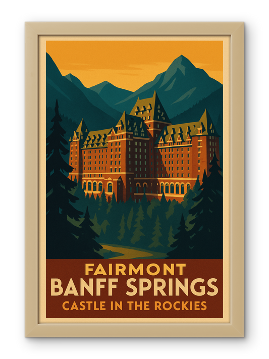 FRAMED & READY TO HANG The Fairmont Banff Springs, Alberta