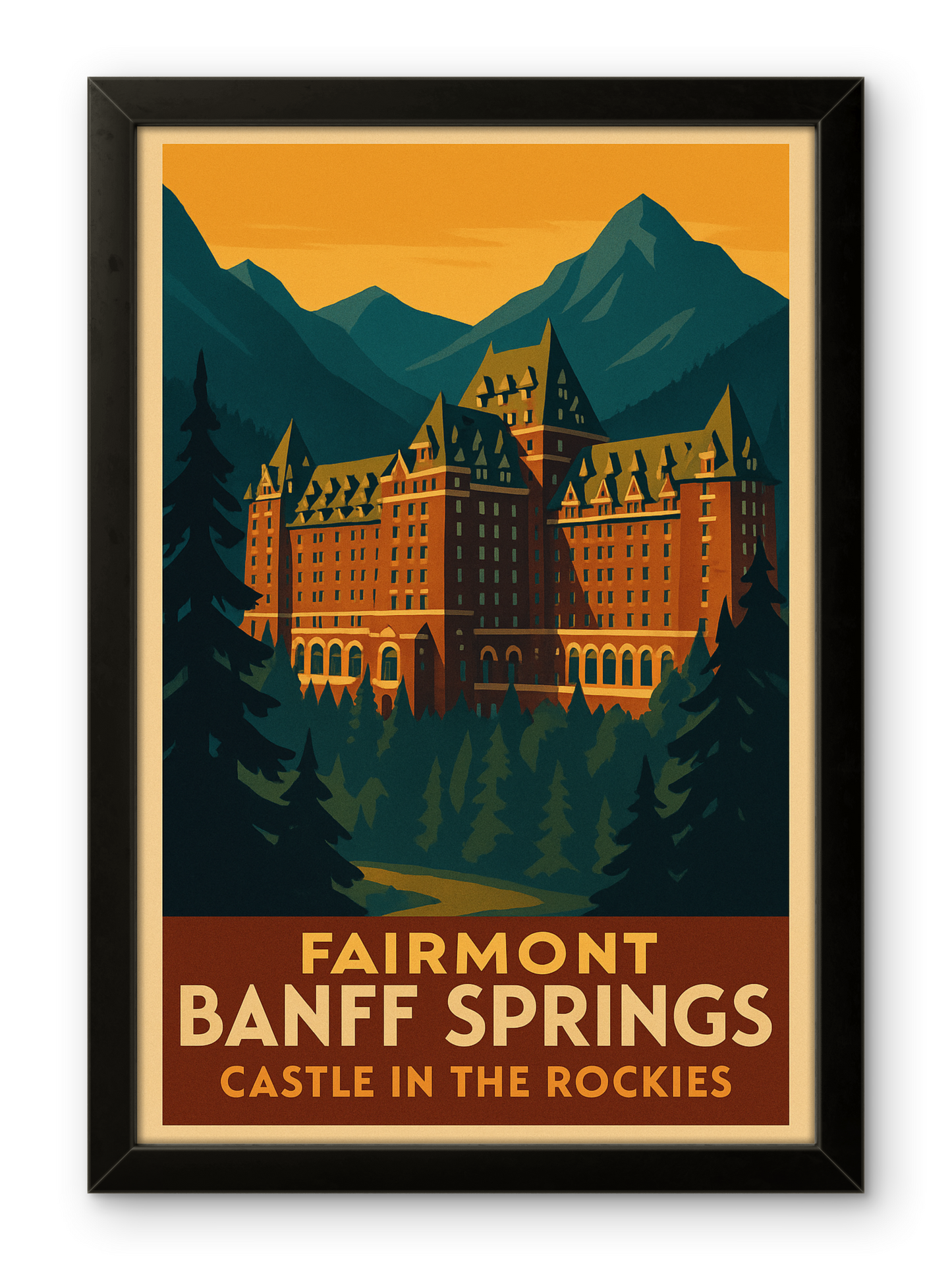 FRAMED & READY TO HANG The Fairmont Banff Springs, Alberta