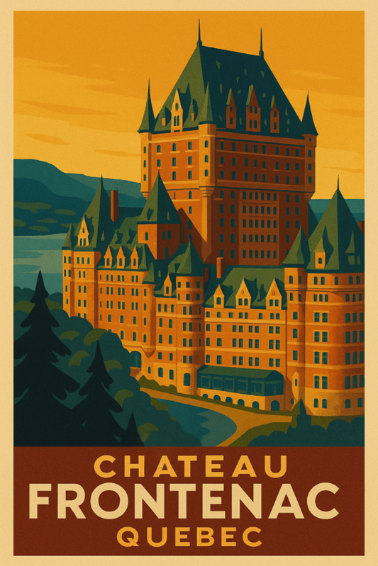 FRAMED & READY TO HANG! Chateau Frontenac, QC - part of our Canadian Grand Tour