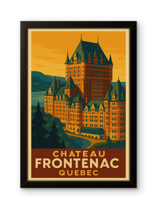 FRAMED & READY TO HANG! Chateau Frontenac, QC - part of our Canadian Grand Tour