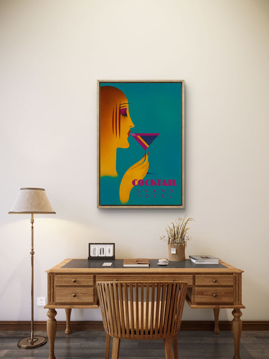 Cocktail at the Grand Hotel – Art Deco Poster Print