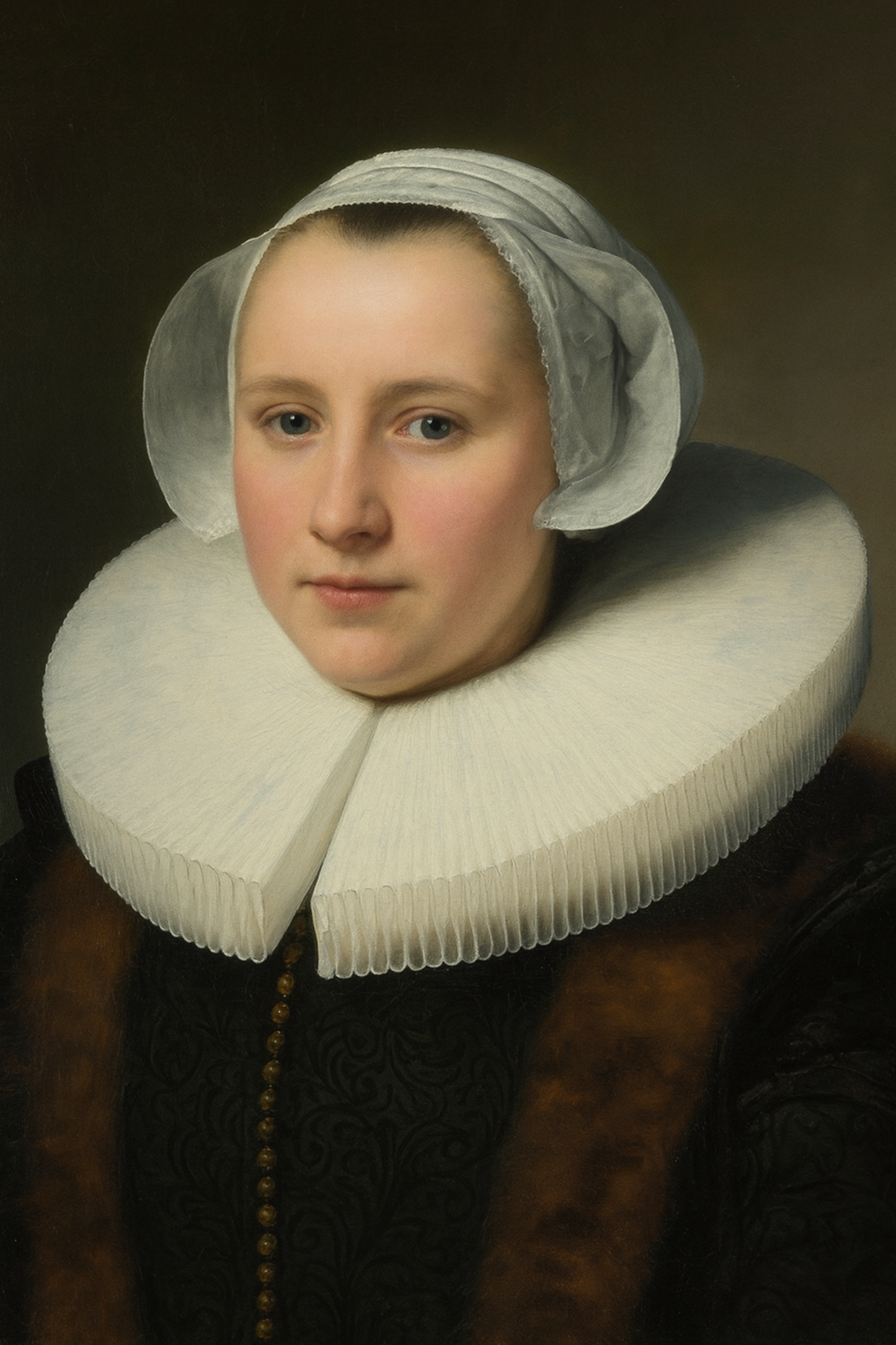 Portrait of Margriet Benningh) attributed to Nicolaes Eliasz.Pickenoy (c. 1639)
