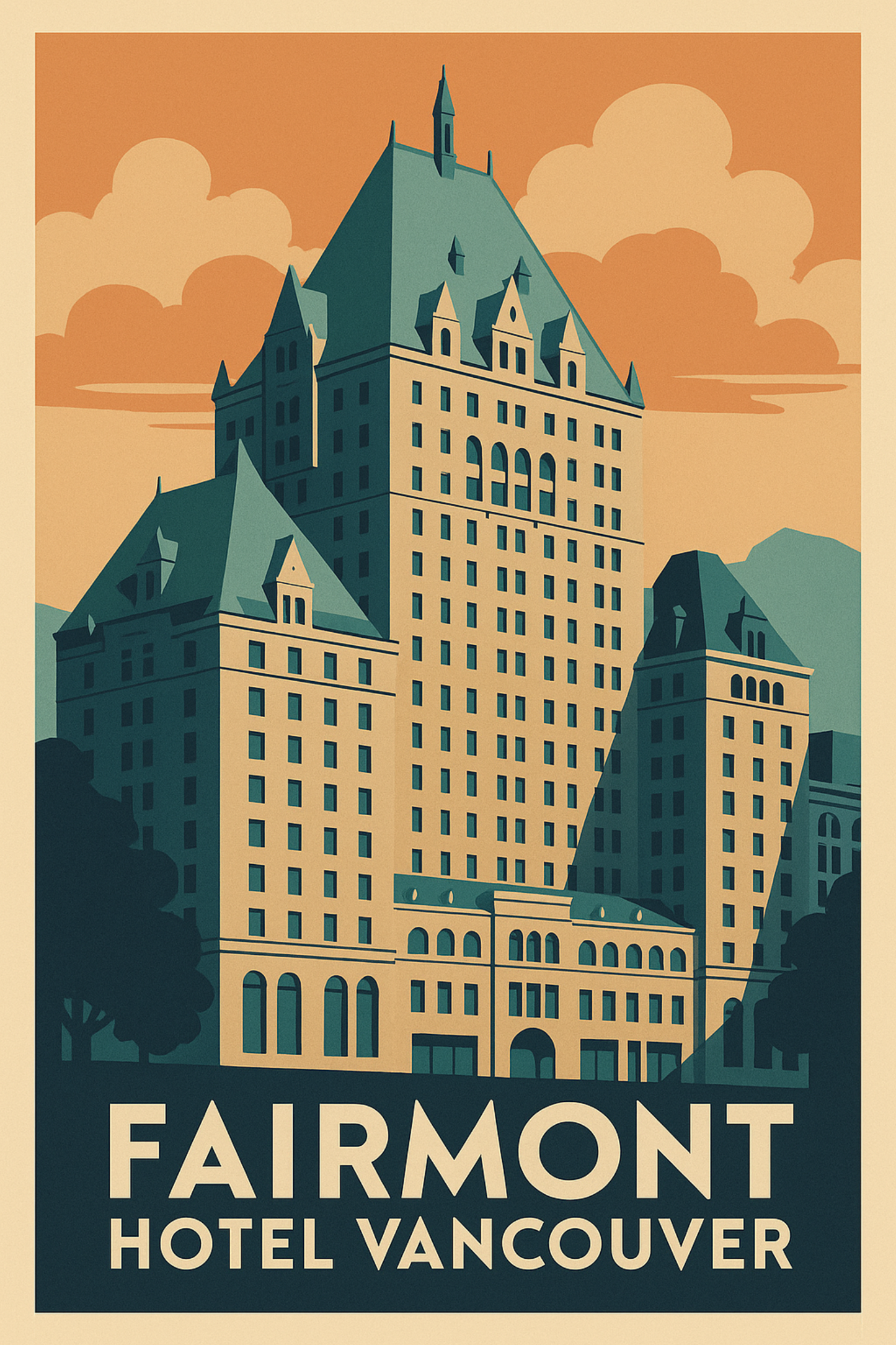 FRAMED & READY TO HANG! The Hotel Vancouver, British Columbia