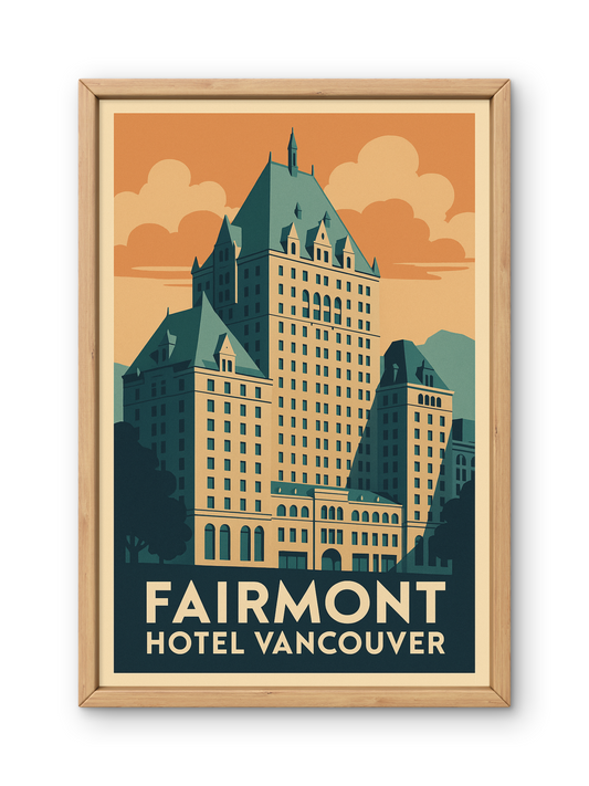 FRAMED & READY TO HANG! The Hotel Vancouver, British Columbia
