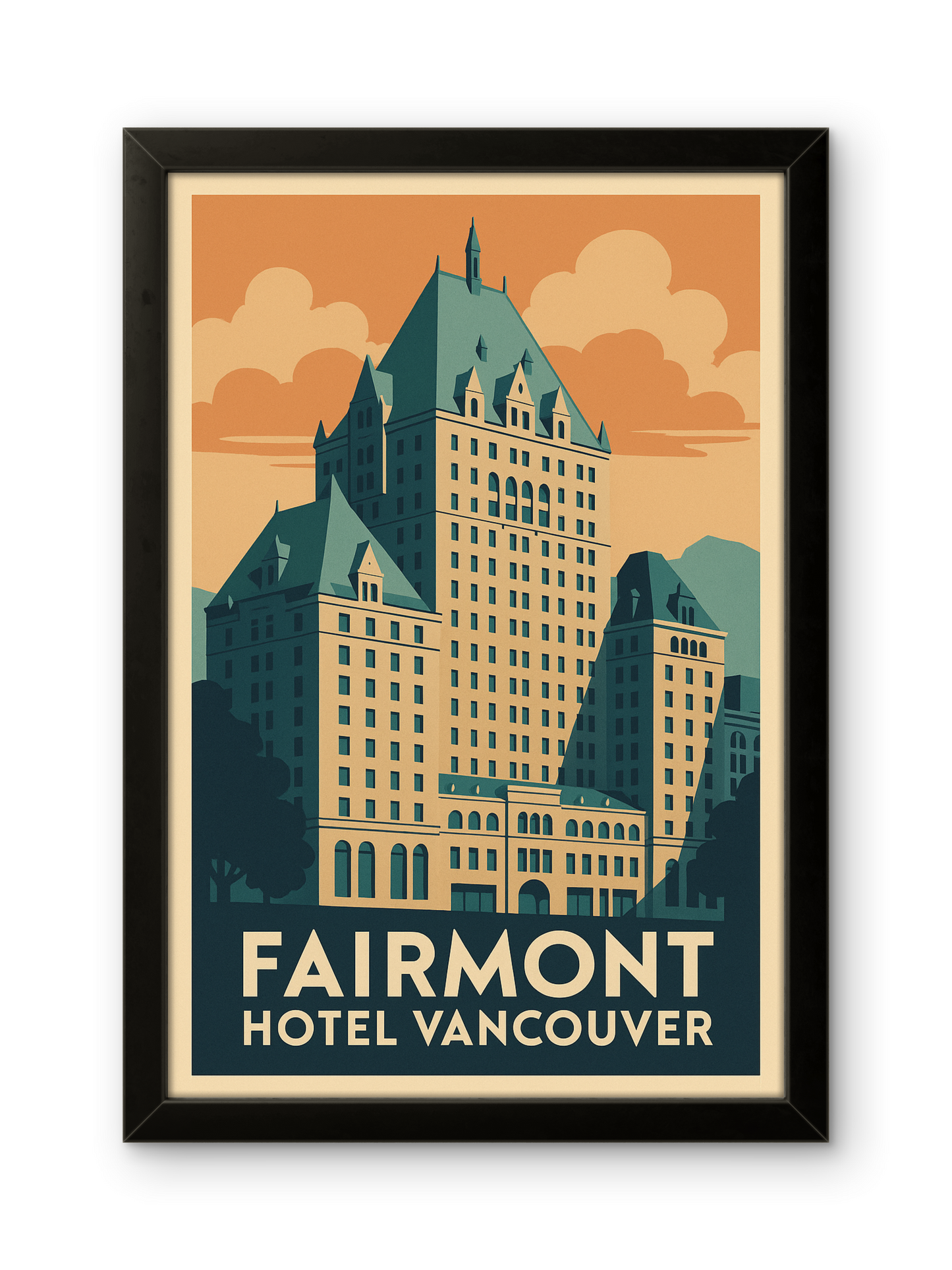 FRAMED & READY TO HANG! The Hotel Vancouver, British Columbia