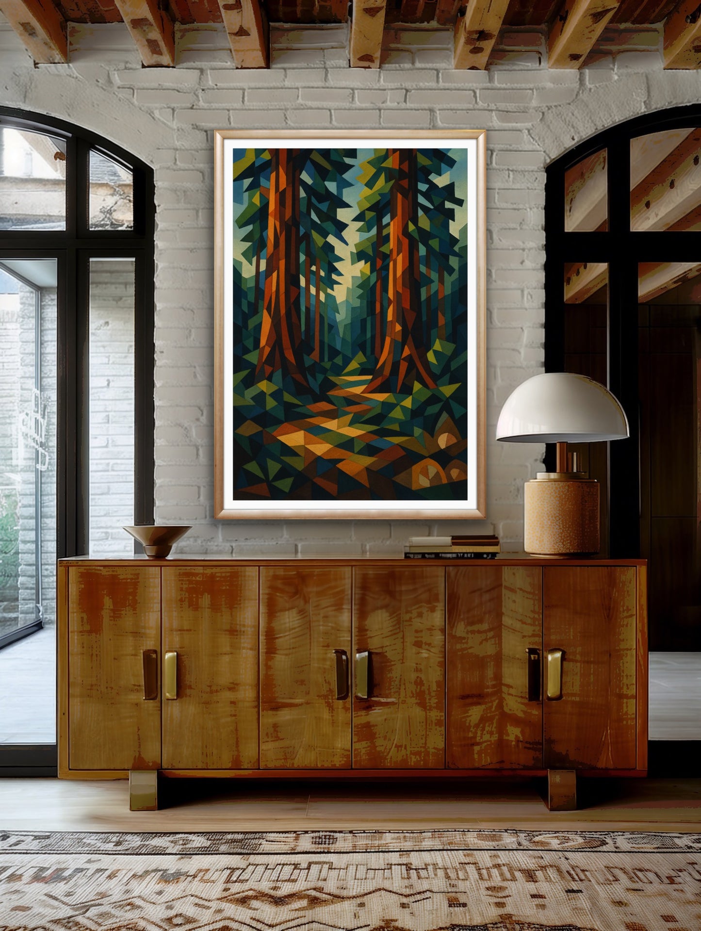 The Majestic Redwoods of British Columbia," in the Modernist style.