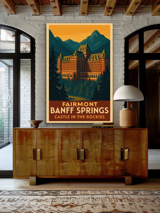 FRAMED & READY TO HANG The Fairmont Banff Springs, Alberta