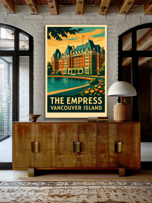 FRAMED & READY TO HANG! The Empress, Victoria, British Columbia