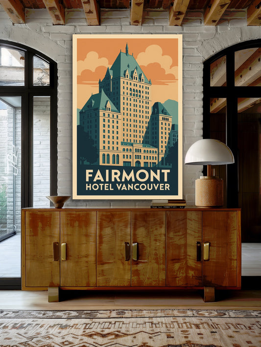 FRAMED & READY TO HANG! The Hotel Vancouver, British Columbia