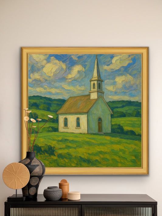 "A country Church," on the plains of Alberta.