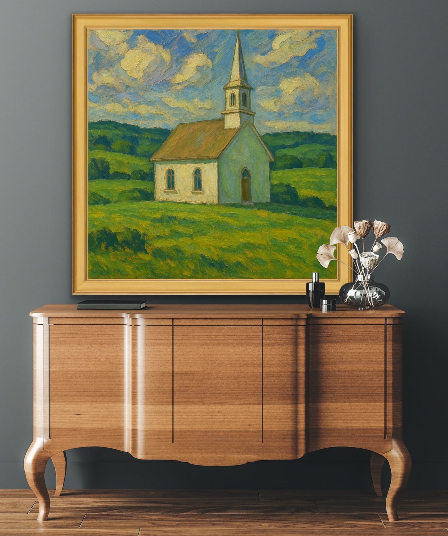 "A country Church," on the plains of Alberta.