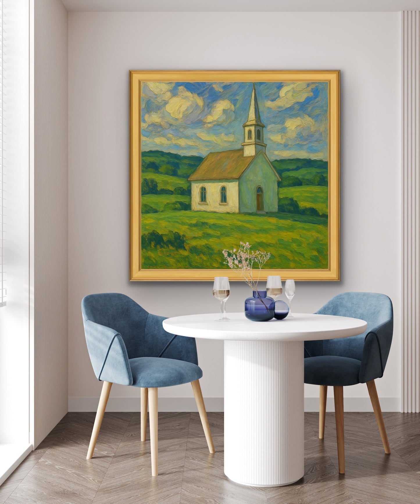 "A country Church," on the plains of Alberta.