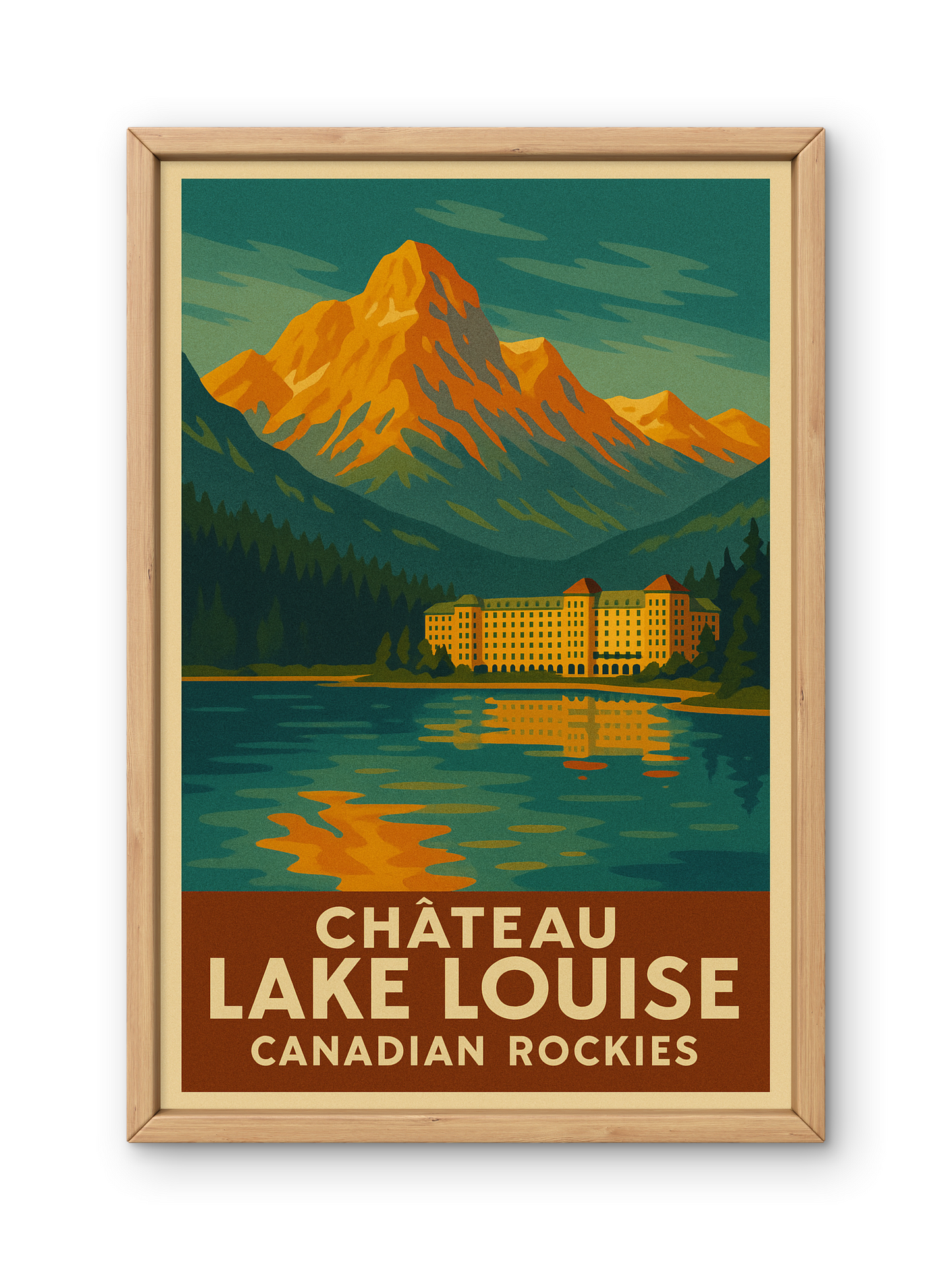 FRAMED & READY TO HANG! Chateau Lake Louise, Canadian Rockies