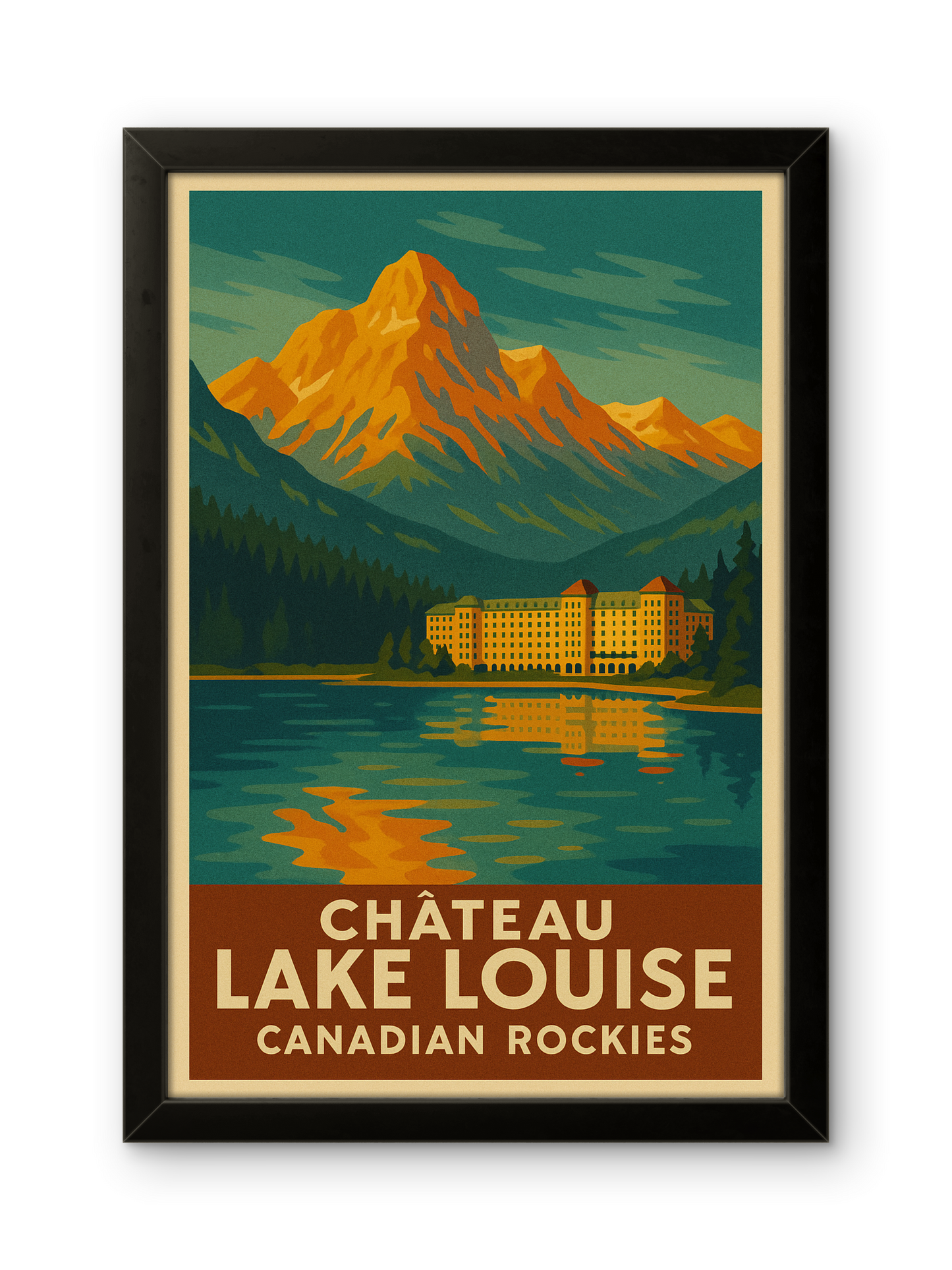 FRAMED & READY TO HANG! Chateau Lake Louise, Canadian Rockies