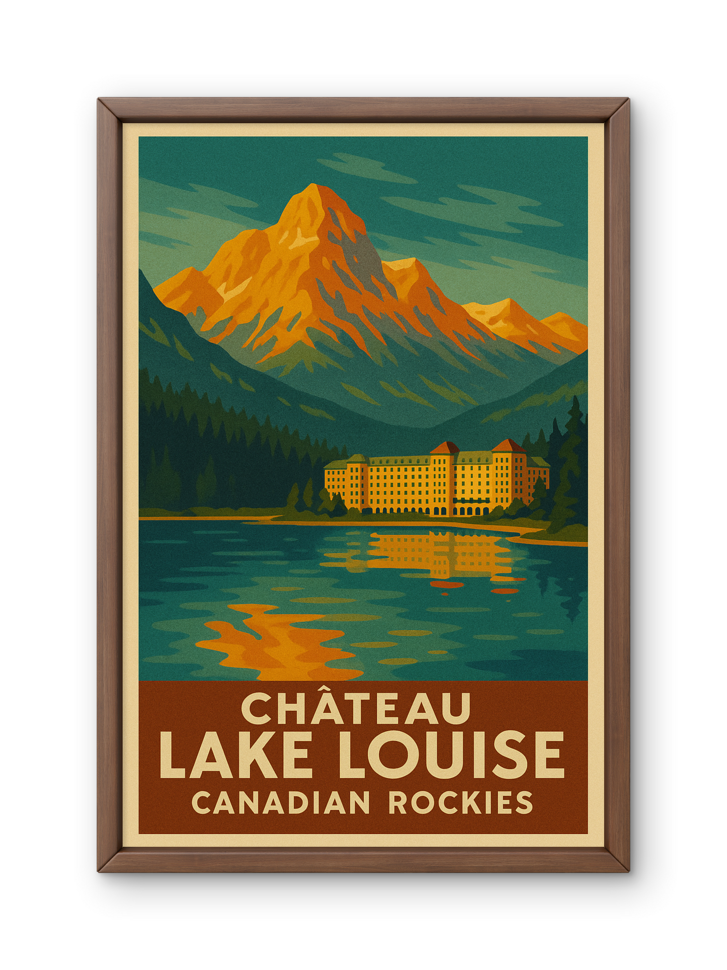 FRAMED & READY TO HANG! Chateau Lake Louise, Canadian Rockies