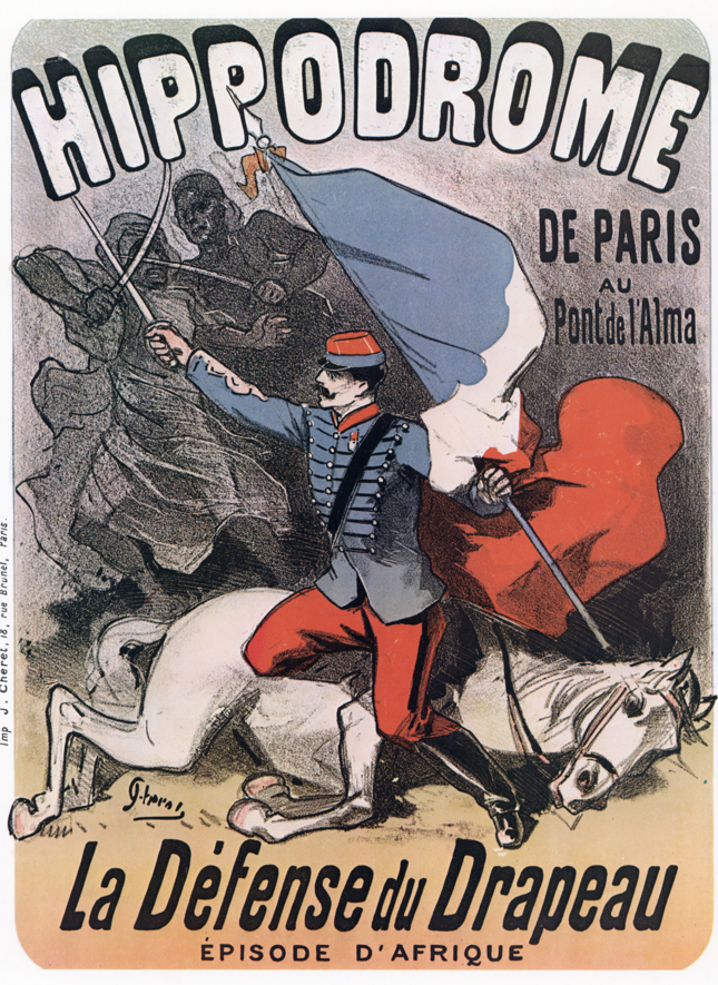 "La Défense du Drapeau," by Jules Chéret 1880.