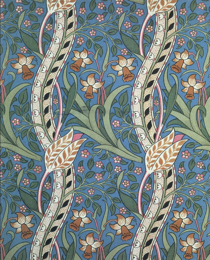 Dearle, John H. (1859-1932) - Daffodil fabric design for William Morris Co. 1891