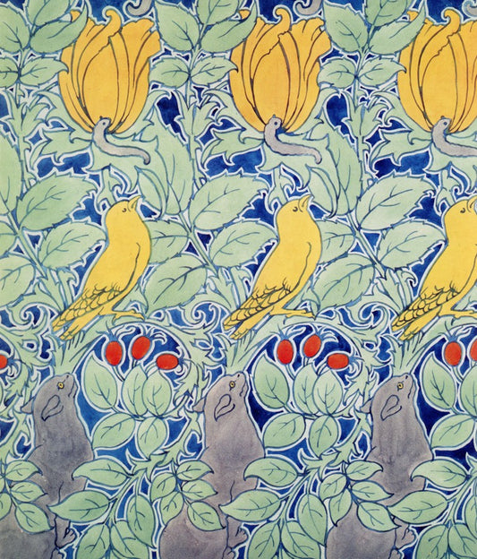 Voysey, Charles F.A. (1857-1941) - 'Let us Prey' textile design c.1920