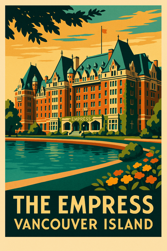 FRAMED & READY TO HANG! The Empress, Victoria, British Columbia