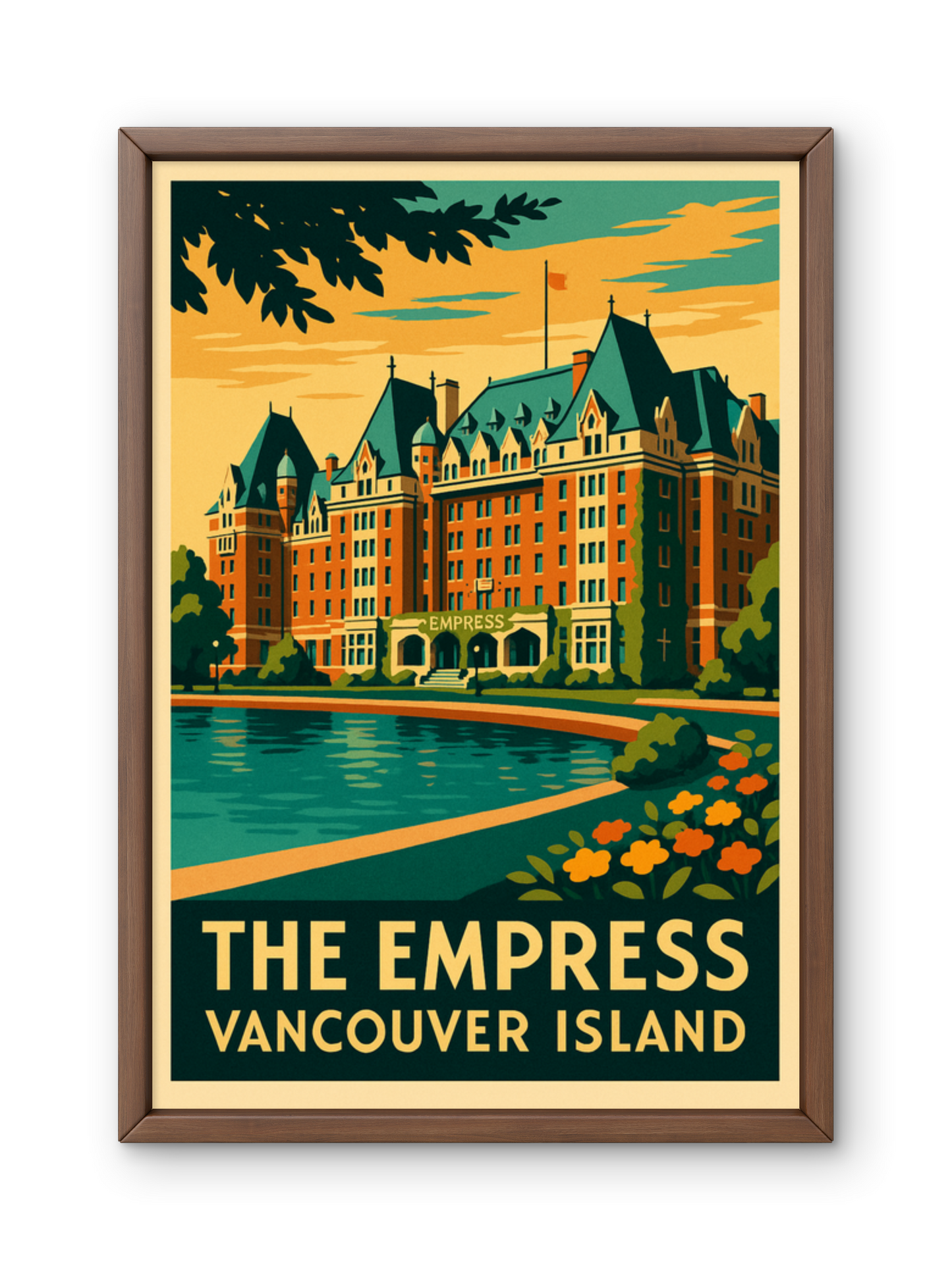 FRAMED & READY TO HANG! The Empress, Victoria, British Columbia