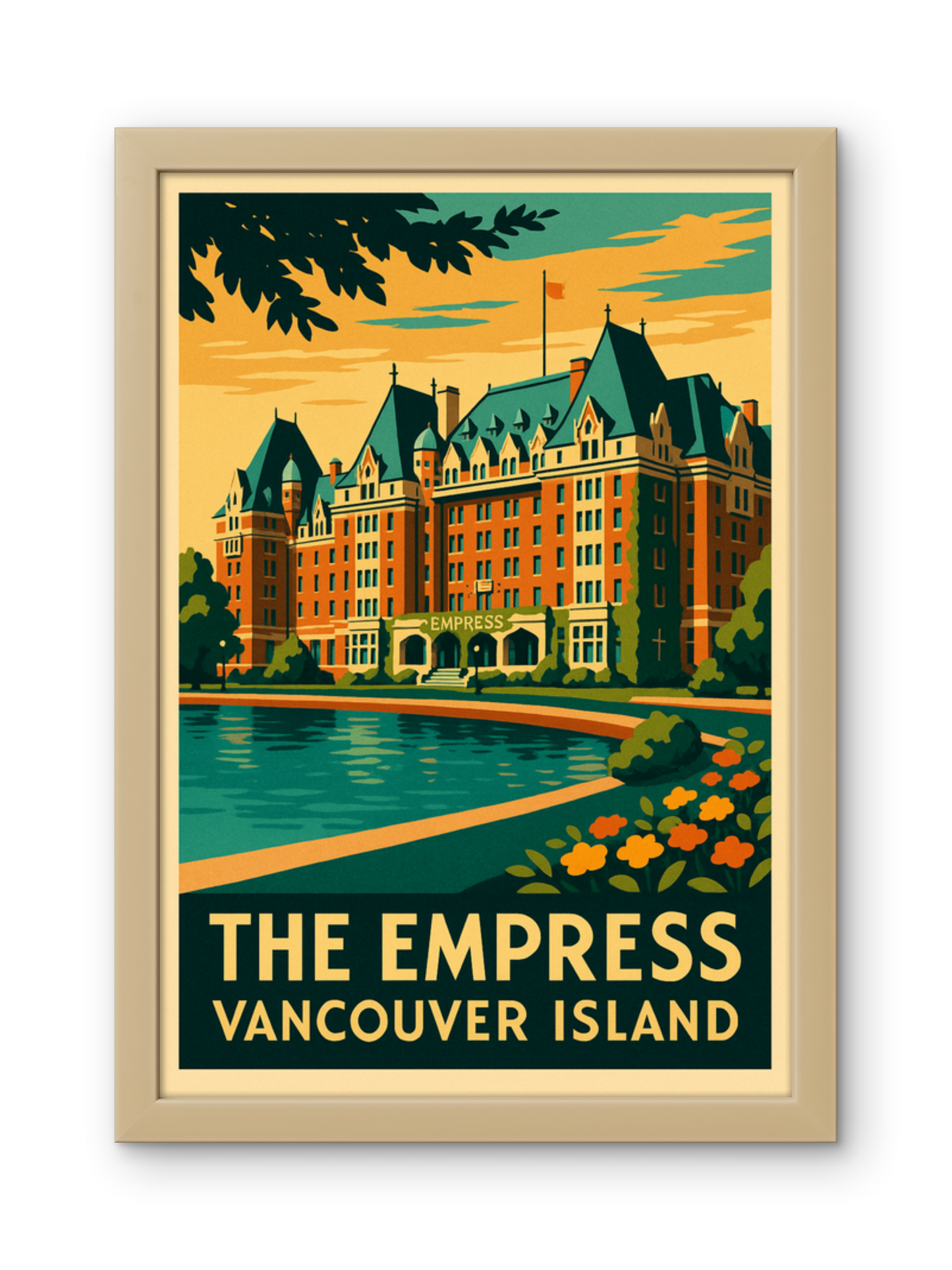 FRAMED & READY TO HANG! The Empress, Victoria, British Columbia