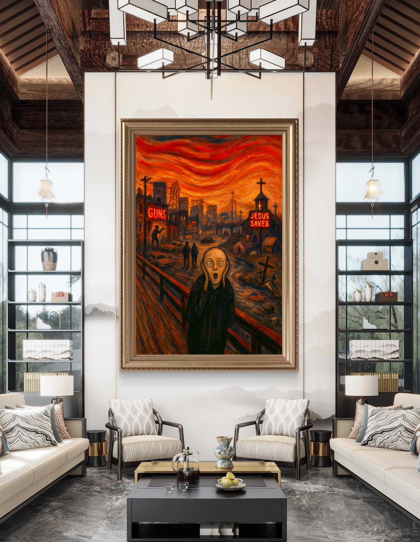 Edvard Munch's iconic work, "The Scream 2025," inspired by Edvard Munch.