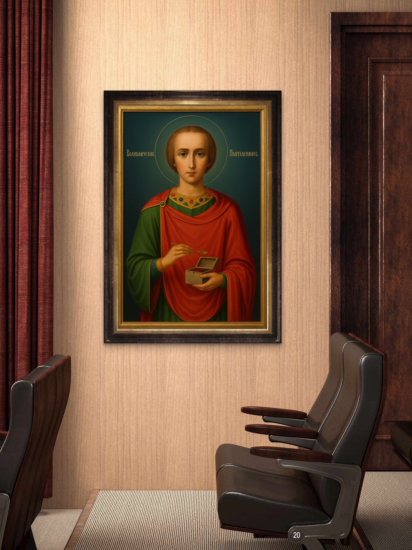 Saint Panteleimon, Patron Saint of healing, Russian Orthodox Icon