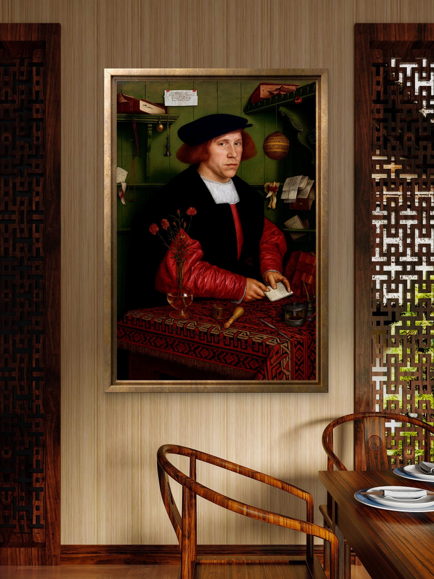 "Portrait of Georg Giese" by Hans Holbein the Younger, 1532.