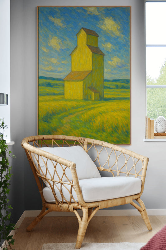 "Grain Silo on the Prairies."