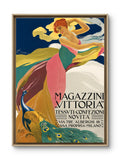 Magazzini Vittoria, Milan, 1909 Italian Fashion Poster in Full Colour