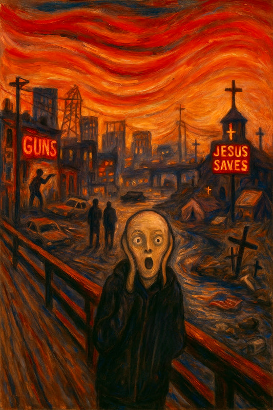 Edvard Munch's iconic work, "The Scream 2025," inspired by Edvard Munch.