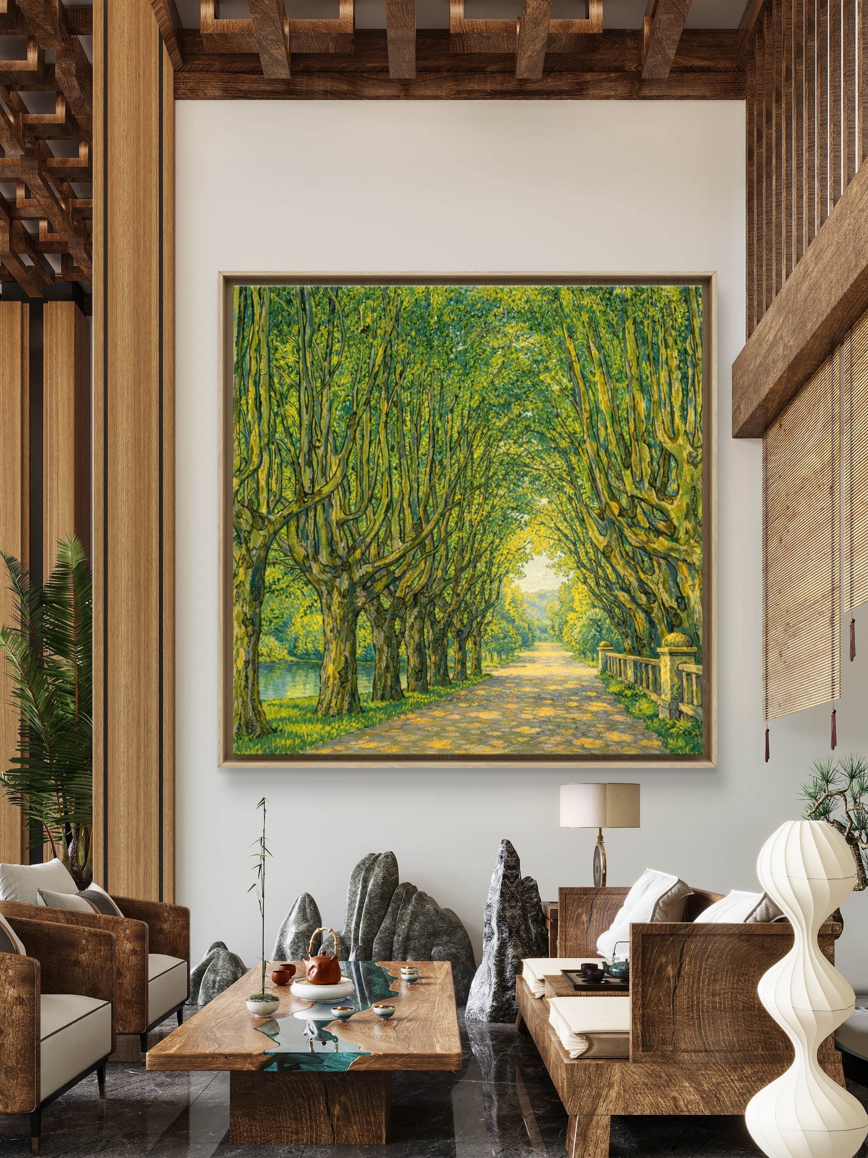 Avenue in Schloss Kammer Park (near Lake Attersee), Gustav Klimt, 1912, Restoration by Elliott Best