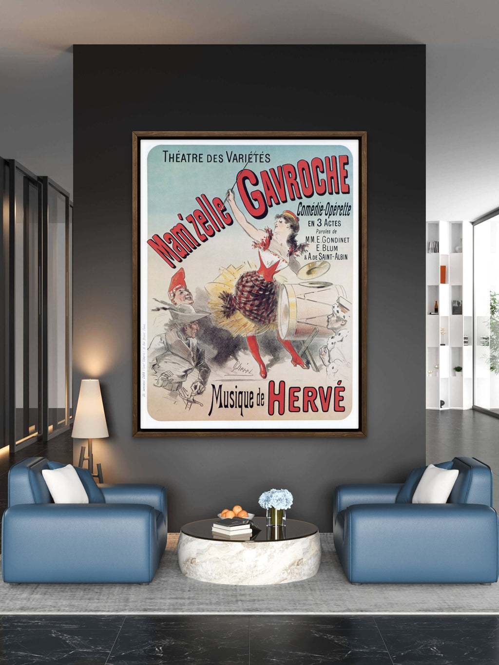 Jules Chéret Mam'zelle Gavroche 1885 - Early Belle Époque Theater Poster