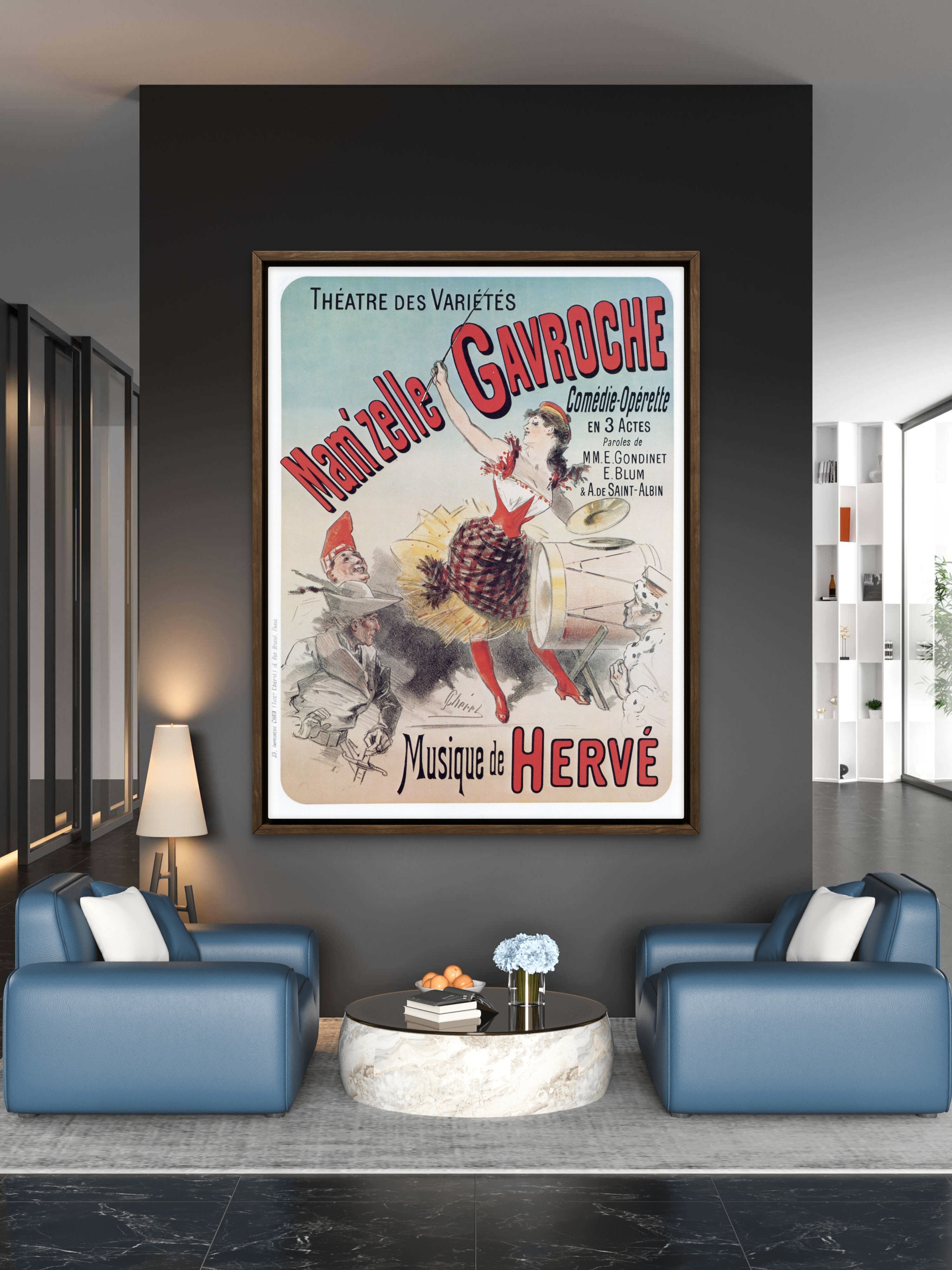 Jules Chéret Mam'zelle Gavroche 1885 - Early Belle Époque Theater Poster