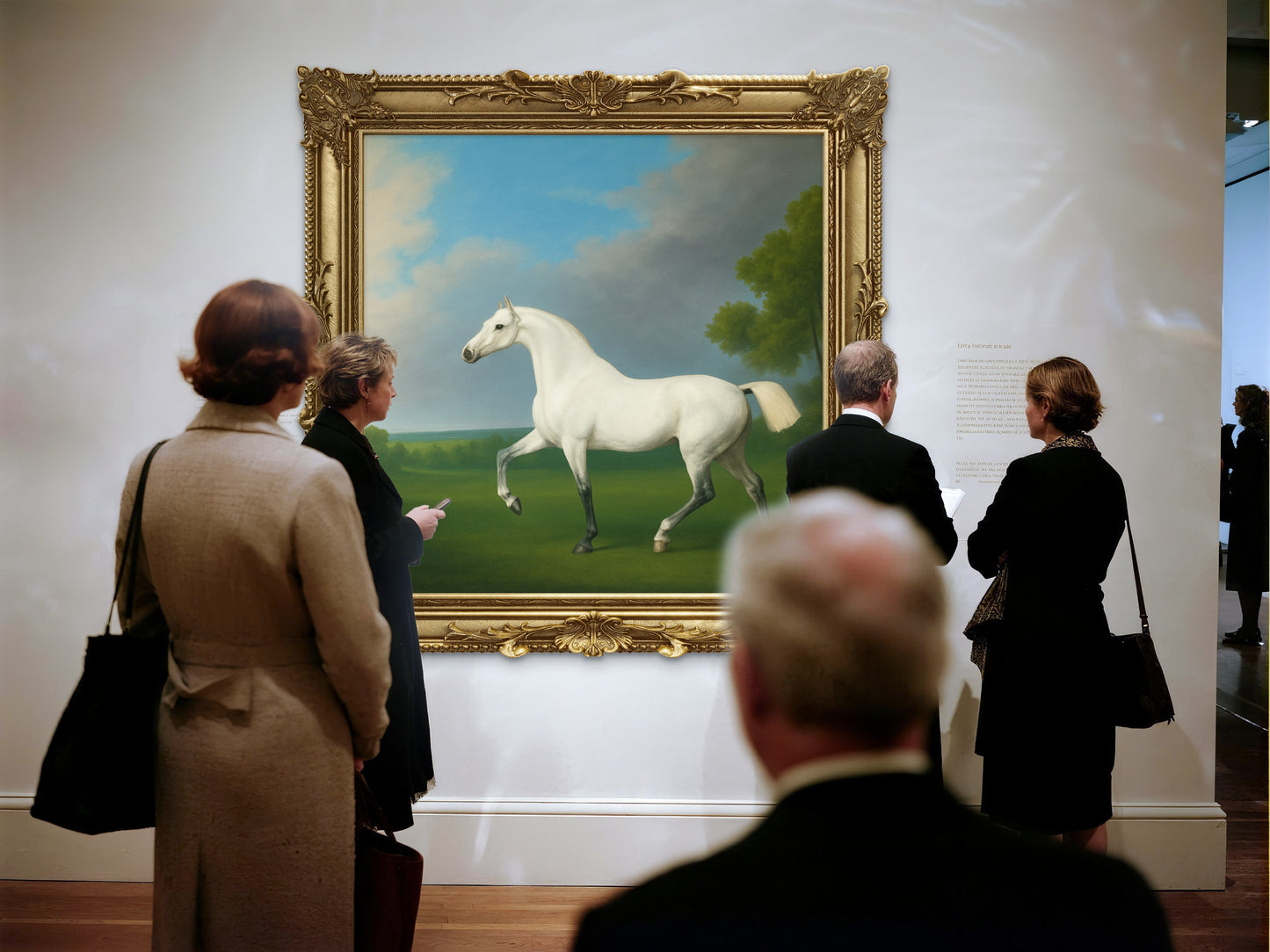 White Gelding in the style of George Stubbs