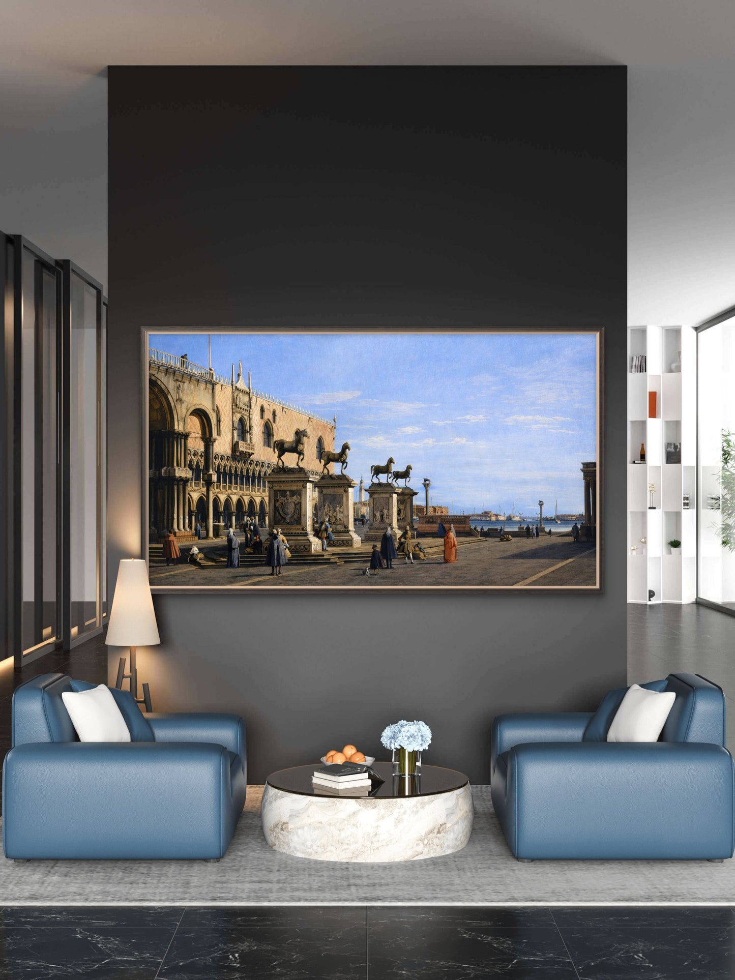 Capriccio, Horses of San Marco in Piazzetta, by Canaletto