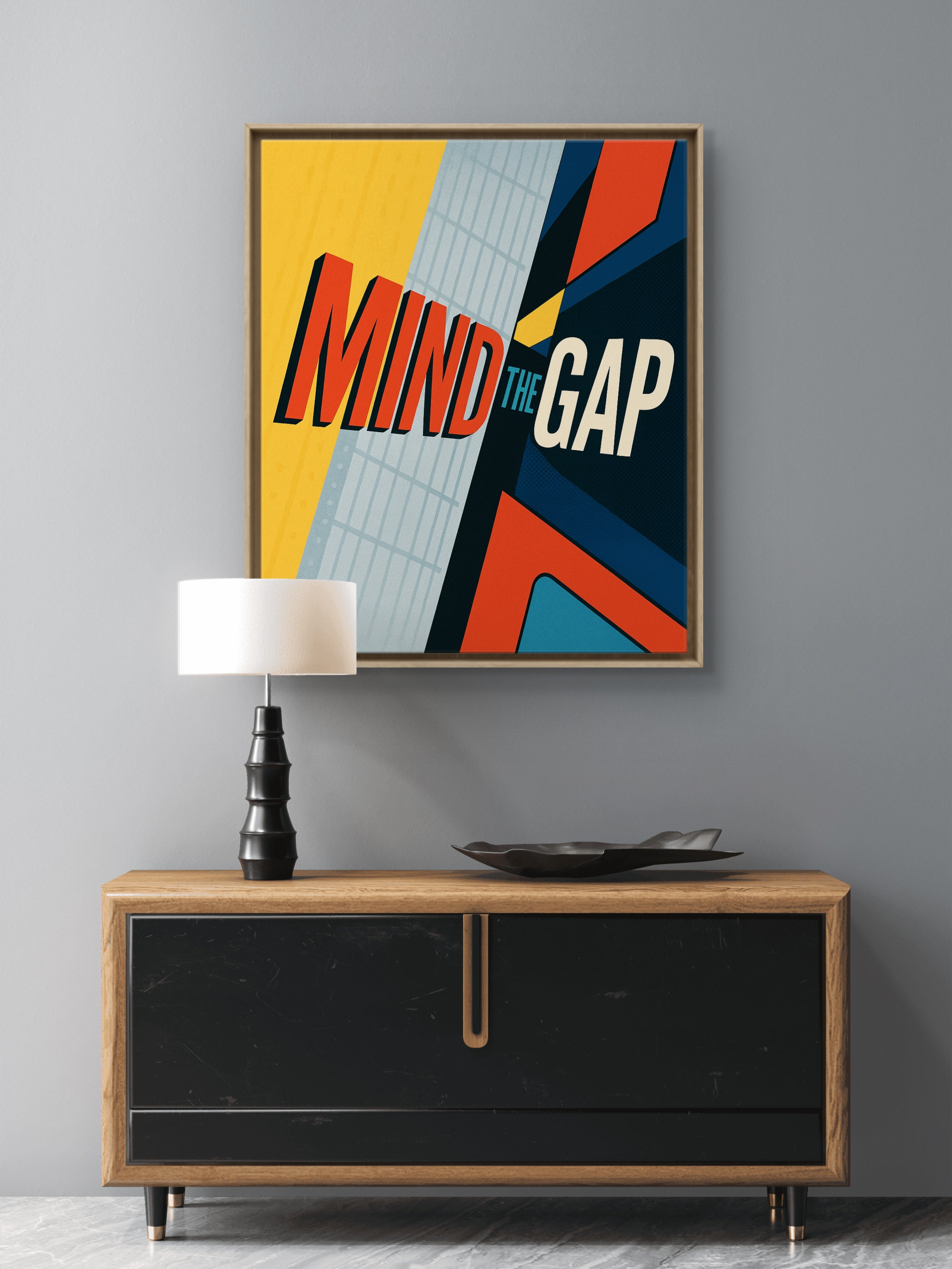 Mind the Gap — 1960s London Underground Graphic Sign Fine Art Print