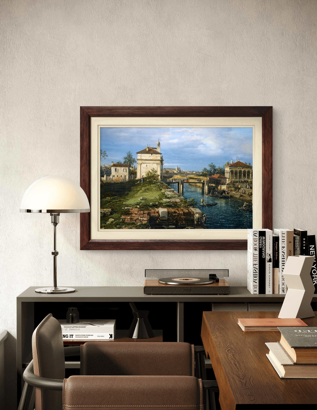 "Capriccio with Ruins and Porta Portello, Padua, by Canaletto," remastered in the Elliott Best Studio.