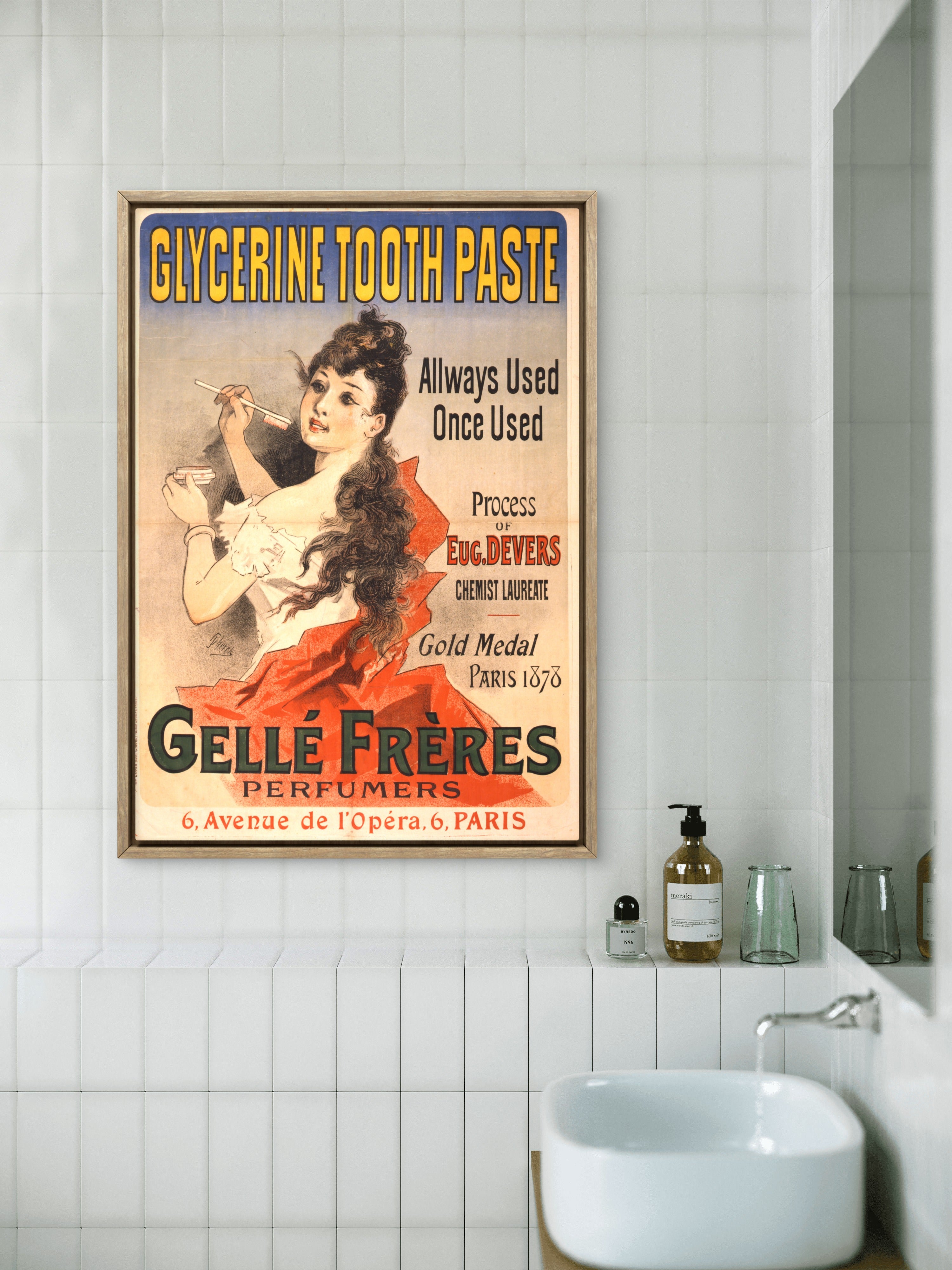 Jules Chéret Gellé Frères Glycerine Tooth Paste 1878 Poster