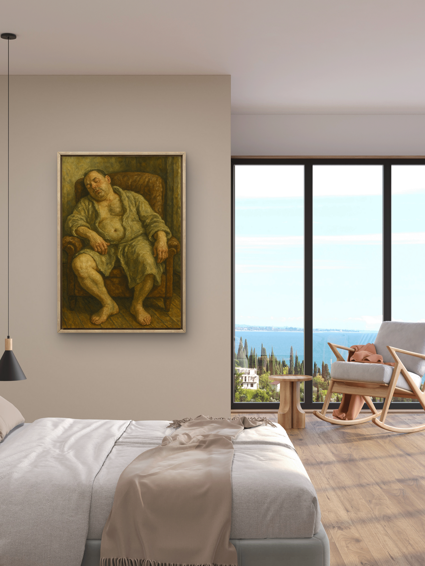 NEW! "Afternoon Snooze," Post-war Figurative Realism.