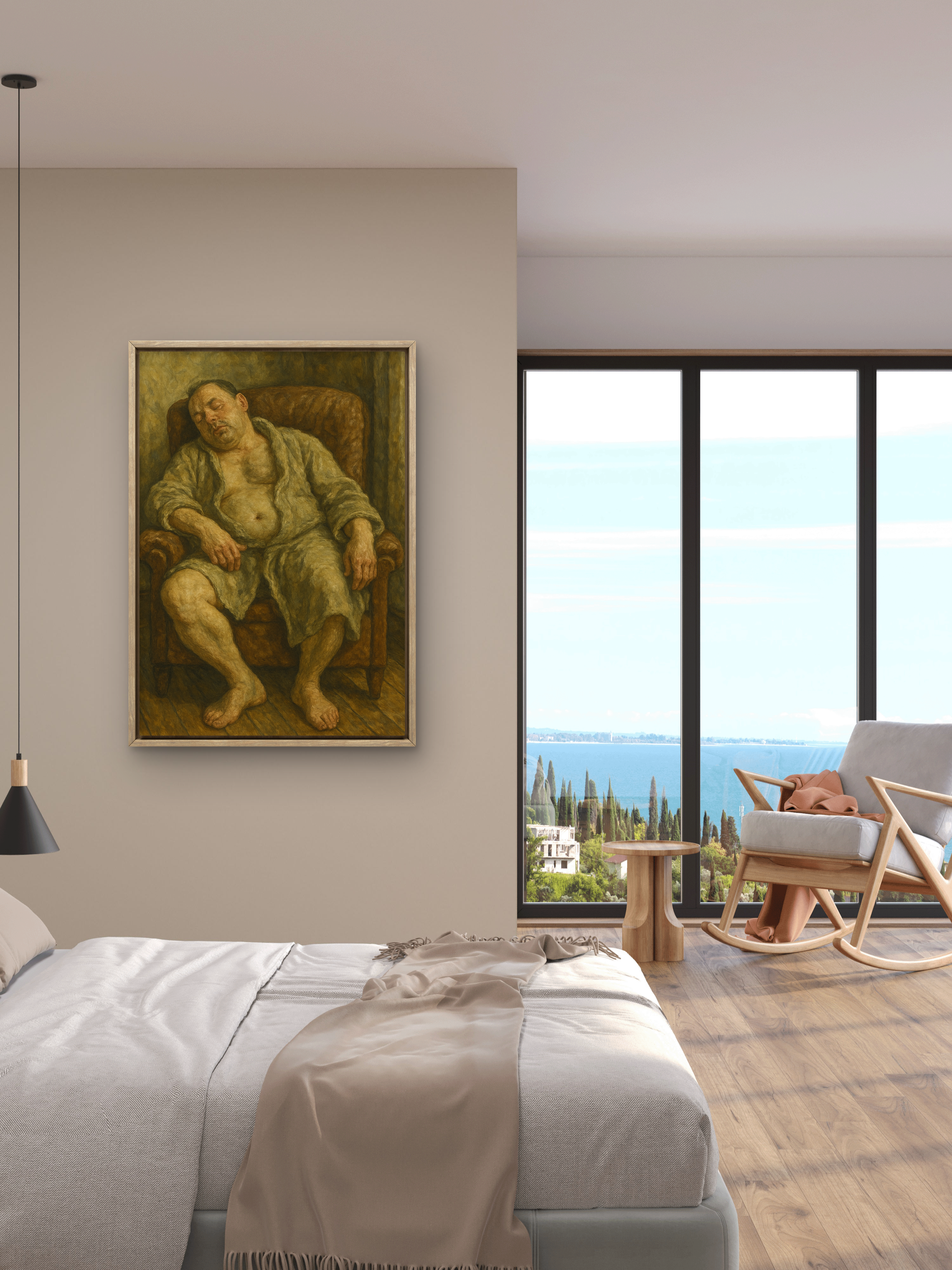 NEW! "Afternoon Snooze," Post-war Figurative Realism.