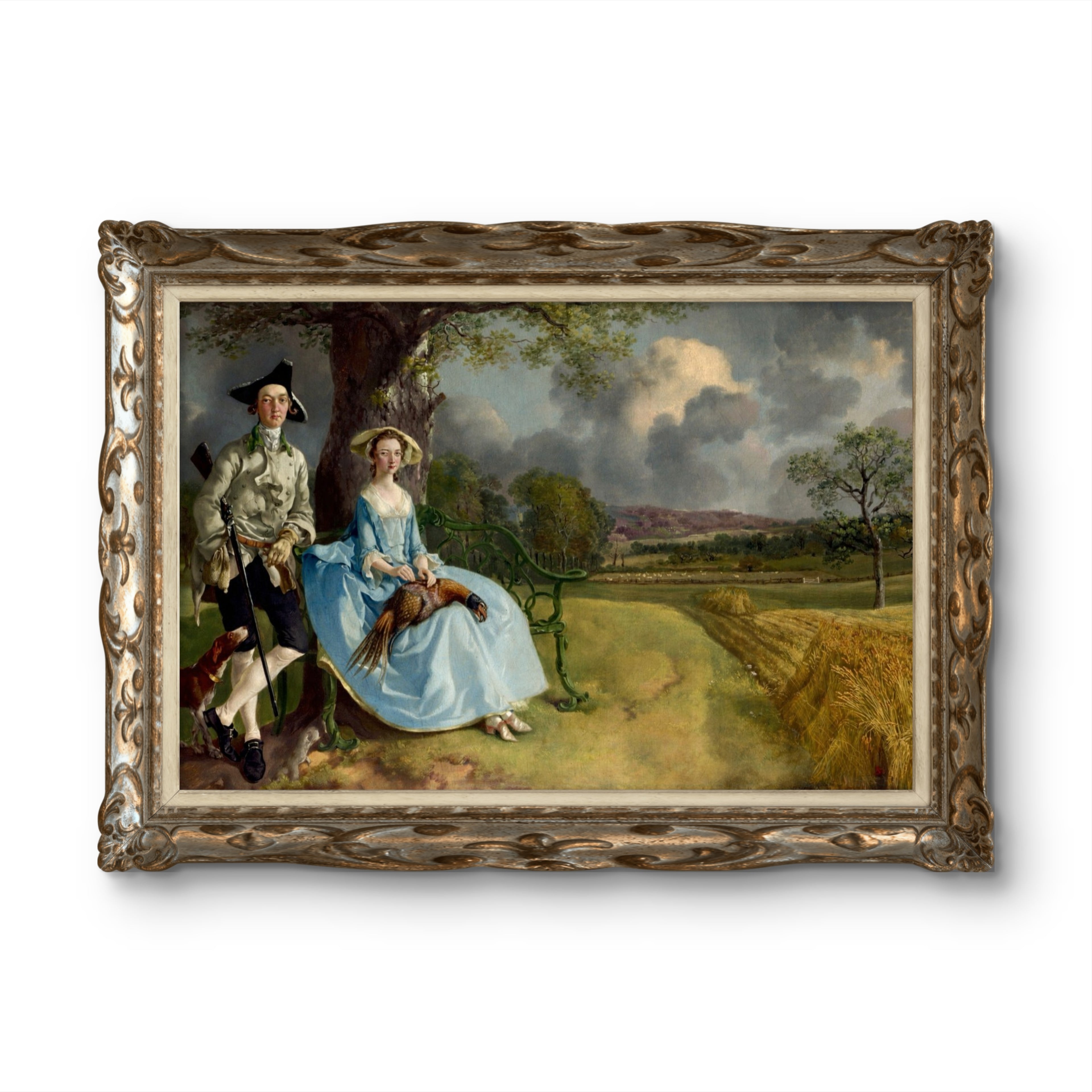 Thomas Gainsborough Mr. and Mrs. Andrews c.1750 — The Unfinished Masterpiece Completed — Limited Edition of 100