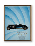 He Drives a Duesenberg — 1930s American Luxury Automobile Poster